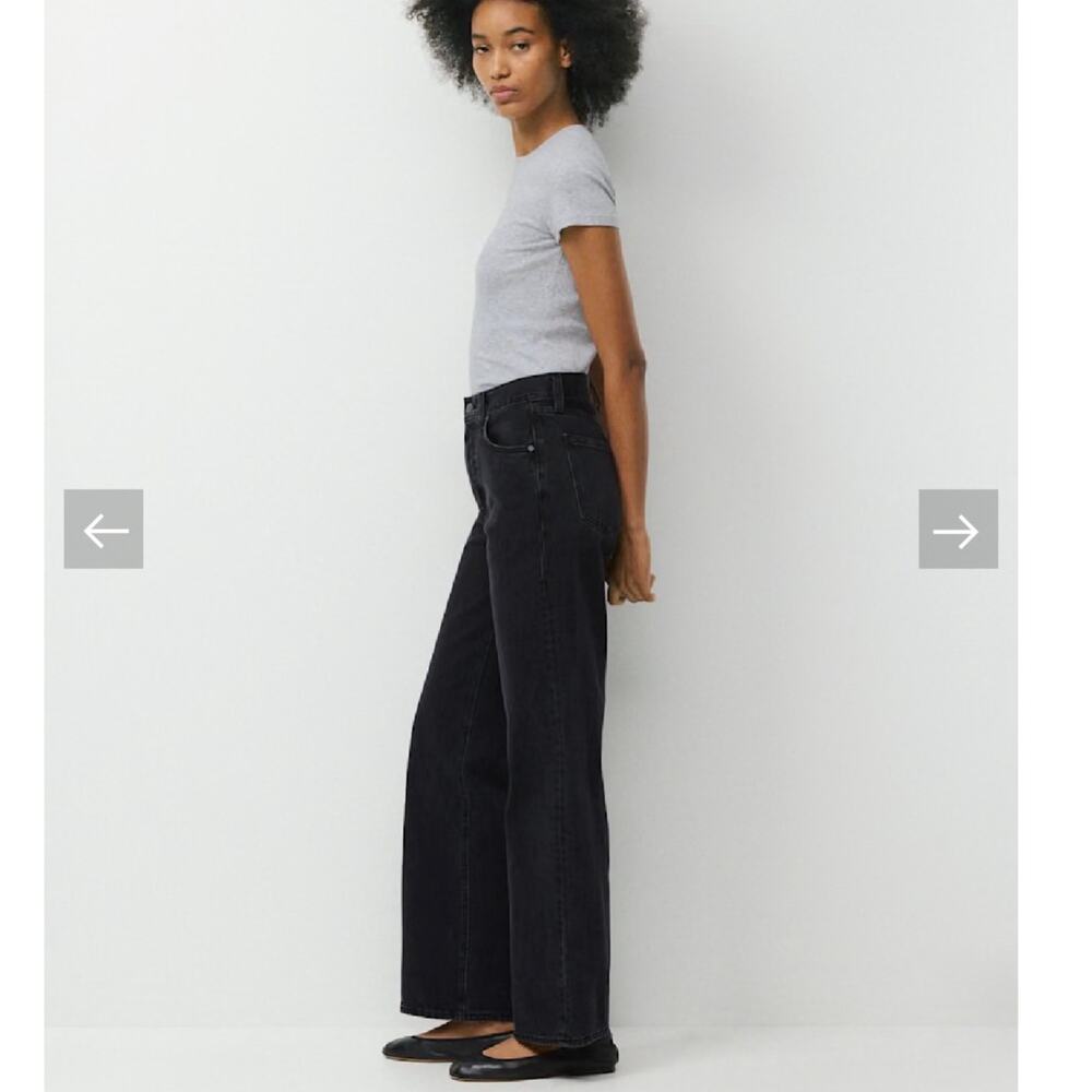 Aritzia Denim Forum 90s Winona Hi-Rise Wide Leg Jeans Organic Black Women 26